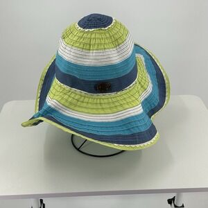 Panama Jack Wide Brim Sun Hat Women Striped Beach Floppy Summer One Size